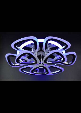 Люстра стельова LED з пультом A2502 / 6 + 3S-RGB-ch Хром 11х57х57 см. Handmade (234537696)