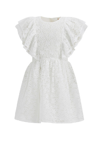 Белое кэжуал платье клеш DeFacto