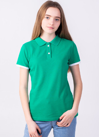 Зеленая женская футболка-футболка поло женская TvoePolo однотонная