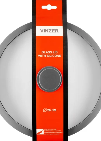 Кришка скляна з силіконом 24 см (89250) Vinzer (253967187)
