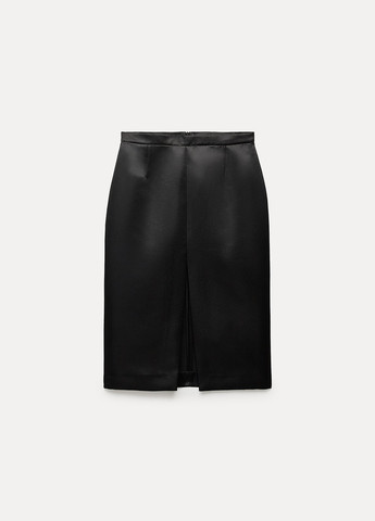 Черная кэжуал однотонная юбка Zara