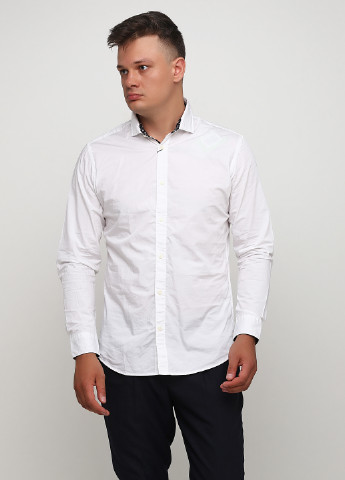 Белая кэжуал рубашка однотонная Selected