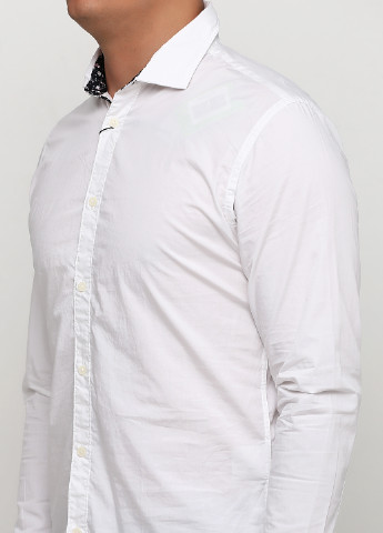 Белая кэжуал рубашка однотонная Selected