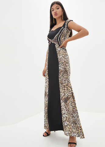 Комбінована вечірня сукня годе Luzana леопардовий