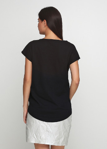 Черная летняя футболка с коротким рукавом Ellos