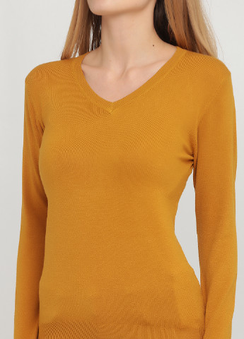 Горчичный демисезонный пуловер пуловер Moni&co