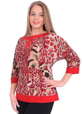 Красная демисезонная блуза Alenka Plus