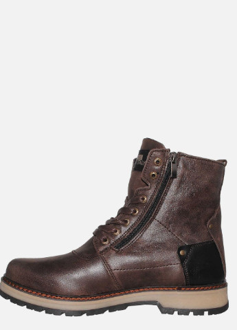 Коричневые зимние ботинки 136кор.крэк коричневый Fabiani