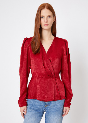 Червона демісезонна блуза на запах KOTON