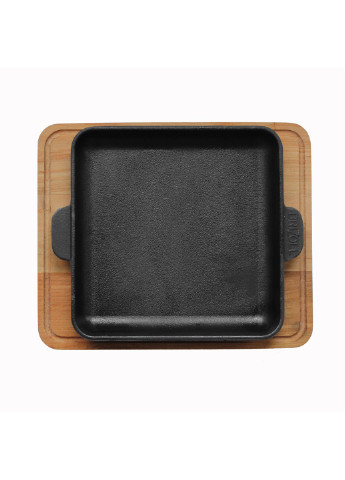 Сковорода чугунная квадратная с подставкой 180 х 180 х 25 мм Brizoll (255190700)