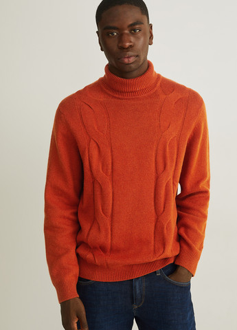 Оранжевый демисезонный свитер C&A