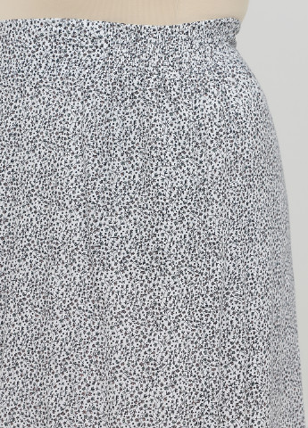 Черно-белая кэжуал цветочной расцветки юбка S.Oliver
