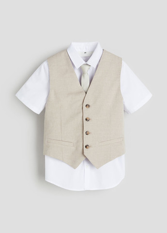 Комбінований демісезонний комплект (жилет, сорочка, краватка) H&M