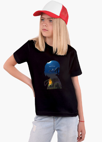 Чорна демісезонна футболка дитяча віднесені примарами (spirited away) (9224-2828) MobiPrint