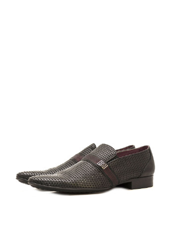 Кэжуал темно-коричневые мужские итальянские туфли Basconi без шнурков