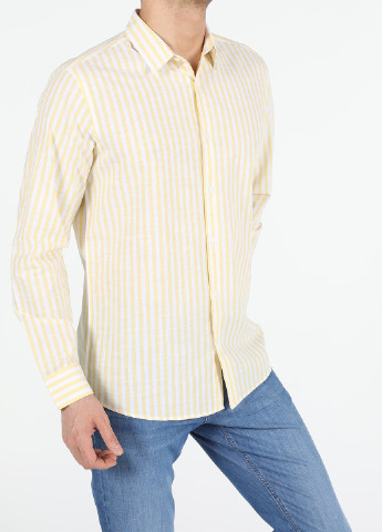 Светло-желтая кэжуал рубашка в полоску Colin's