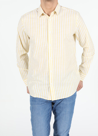 Светло-желтая кэжуал рубашка в полоску Colin's