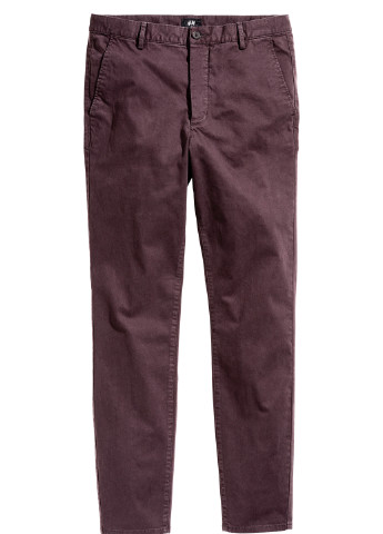 Фиолетовые кэжуал демисезонные чиносы брюки H&M