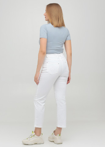 Белые демисезонные зауженные, укороченные джинсы Long Island