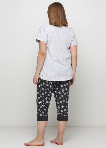 Сіра всесезон піжама (футболка, бриджі) футболка+ бриджі Vienetta