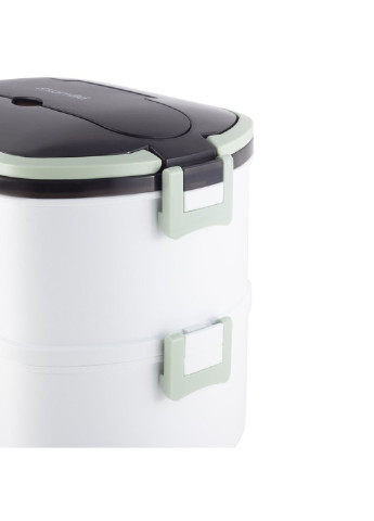 Ланч-бокс харчовий двоярусний KM-2139ZL 1500 мл бірюзовий Kamille (253620701)