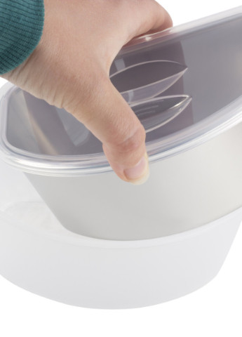 Ланч-бокс харчовий двоярусний KM-2139ZL 1500 мл бірюзовий Kamille (253620701)