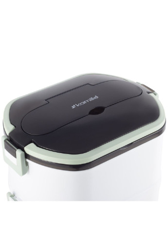 Ланч-бокс харчовий двоярусний KM-2139ZL 1500 мл бірюзовий Kamille (253620701)