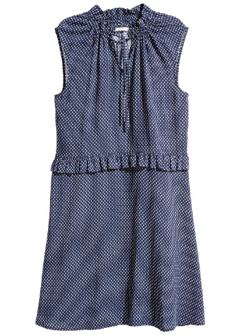Темно-синя кежуал сукня а-силует H&M з геометричним візерунком