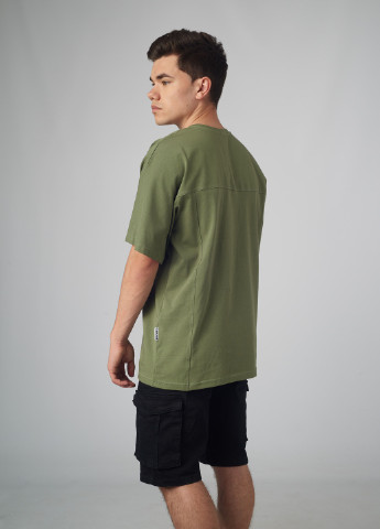 Оливковая футболка оверсайзова ronin олива Custom Wear