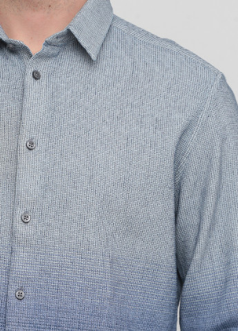 Синяя кэжуал рубашка с градиентным узором Drykorn