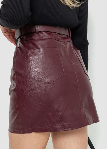 Бордовая кэжуал однотонная юбка Ager