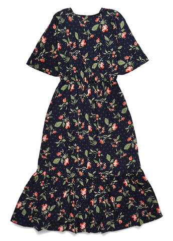 Темно-синее кэжуал платье на запах Vero Moda с цветочным принтом