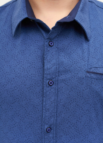 Синяя повседневный рубашка Redpolo