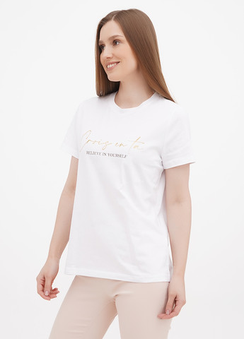 Белая летняя футболка Saint Tropez