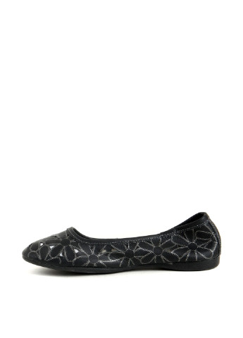 Черные кэжуал балетки Zoja's Shoes с рисунком