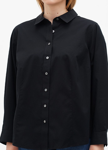 Черная кэжуал рубашка однотонная Talbots