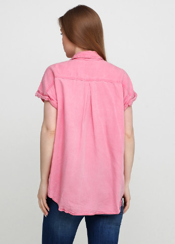 Розовая кэжуал рубашка однотонная Style & Co