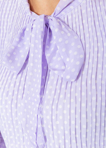 Сиреневое кэжуал платье плиссированное Ager в горошек