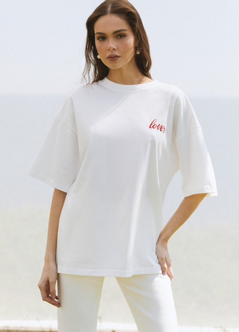 Белая летняя футболка Gepur
