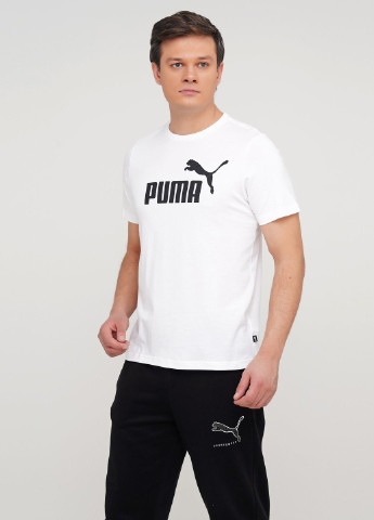 Белая футболка Puma Ess Logo Tee