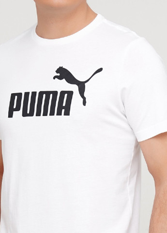 Белая футболка Puma Ess Logo Tee