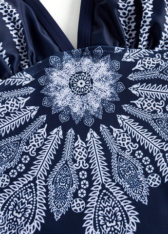 Синій літній купальник суцільний SHEIN