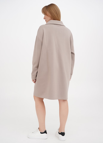Бежевое кэжуал платье платье-свитшот H&M однотонное