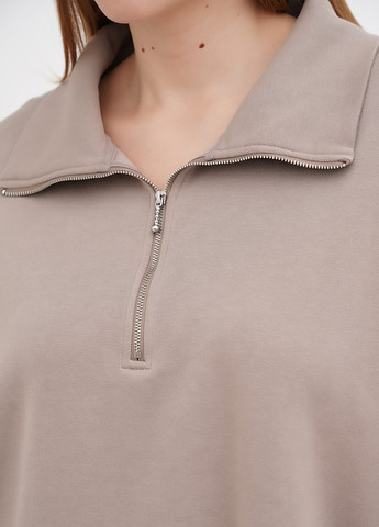 Бежевое кэжуал платье платье-свитшот H&M однотонное