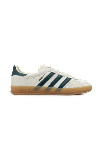 Кросівки IH7502 adidas Gazelle Indoor Cream White Collegiate Green Gum комбіновані демісезони (317229320)
