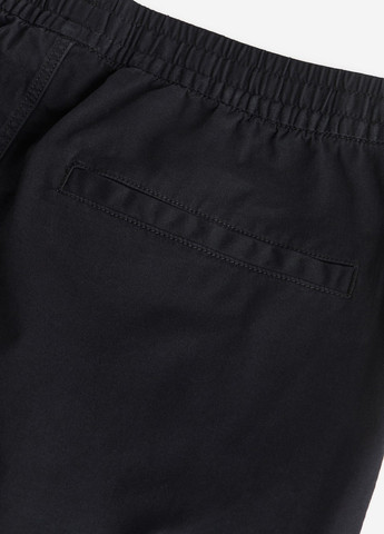 Черные кэжуал демисезонные карго, зауженные брюки H&M