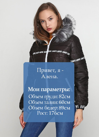 Чорна зимня куртка ZUBRYTSKAYA