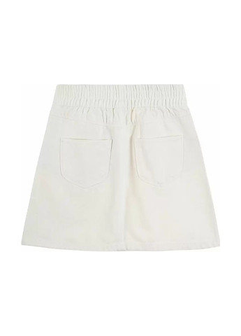 Молочная кэжуал однотонная юбка Cool Club а-силуэта (трапеция)