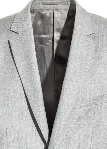 Пиджак H&M меланж серый кэжуал