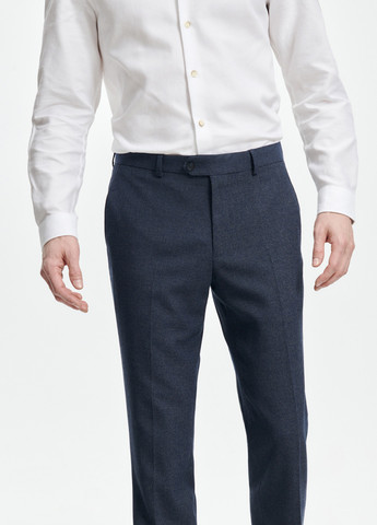 Темно-синие классические демисезонные классические брюки Reserved